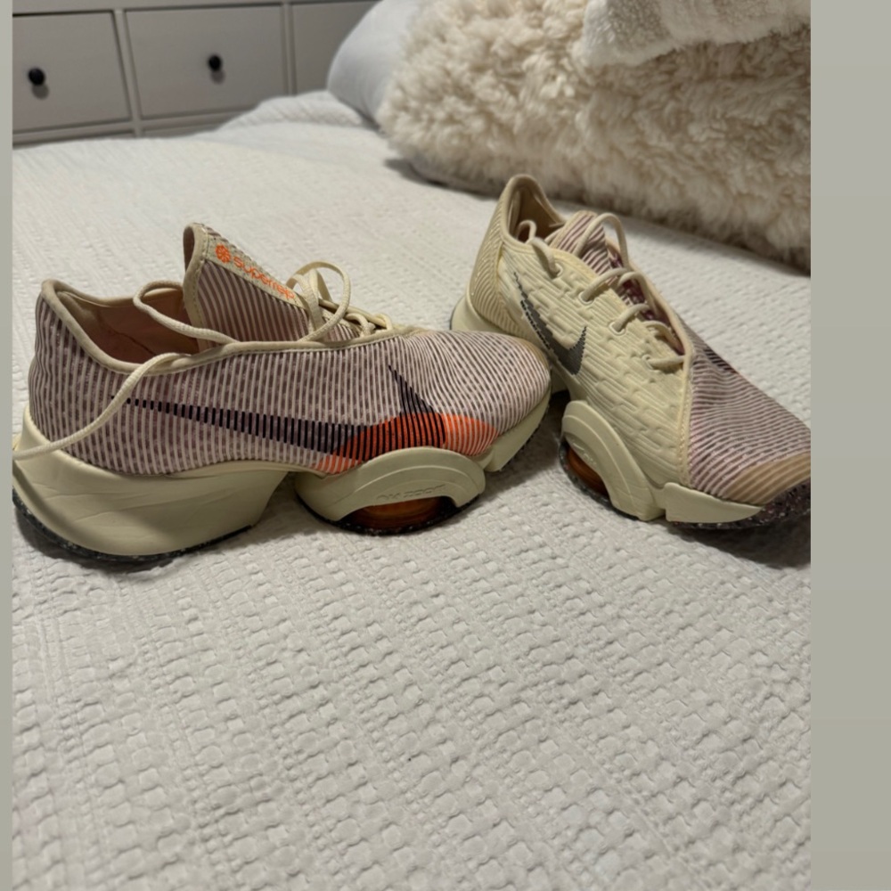 Nike Beige and Orange Sneakers